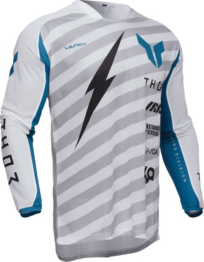 THOR Launchmode Air Raid Jersey 3XL by THOR - White and Gray, Part Number 2910-8255 - Kelly Motorsports