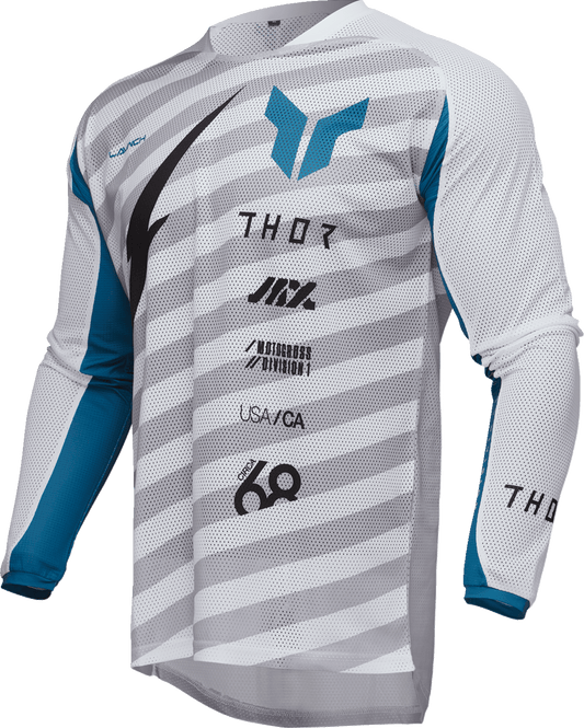 THOR Launchmode Air Raid Jersey 3XL by THOR - White and Gray, Part Number 2910-8255 - Kelly Motorsports