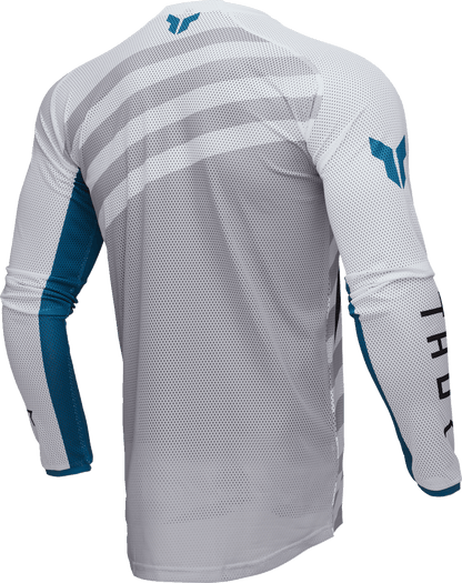 THOR Launchmode Air Raid Jersey 3XL by THOR - White and Gray, Part Number 2910-8255 - Kelly Motorsports