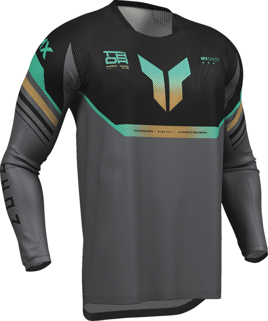 THOR Launchmode Air Raptor Jersey - Black/Charcoal, XL, Part 2910-8433 - Kelly Motorsports