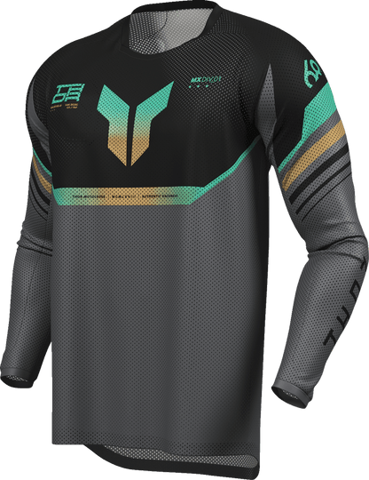 THOR Launchmode Air Raptor Jersey - Black/Charcoal, XL, Part 2910-8433 - Kelly Motorsports