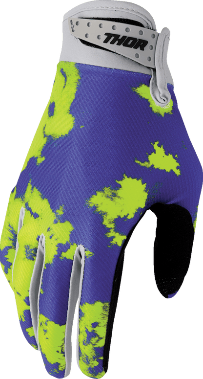 THOR Launchmode Bleach Gloves - Gray/Acid, XS - Part 3330-8319 - Kelly Motorsports