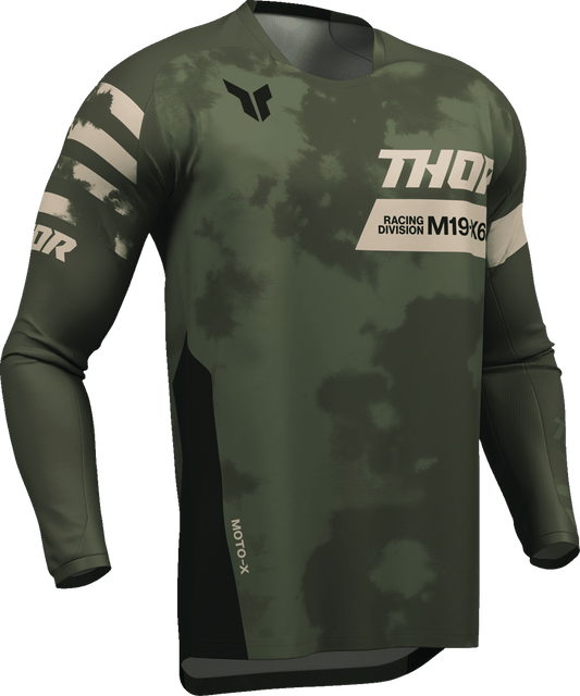 THOR Launchmode Bleach Jersey - Black/Camo, Part Number 2910-8395 - Kelly Motorsports