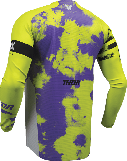 THOR Launchmode Bleach Jersey Gray/Acid - Medium by THOR, Part Number 2910-8401 - Kelly Motorsports
