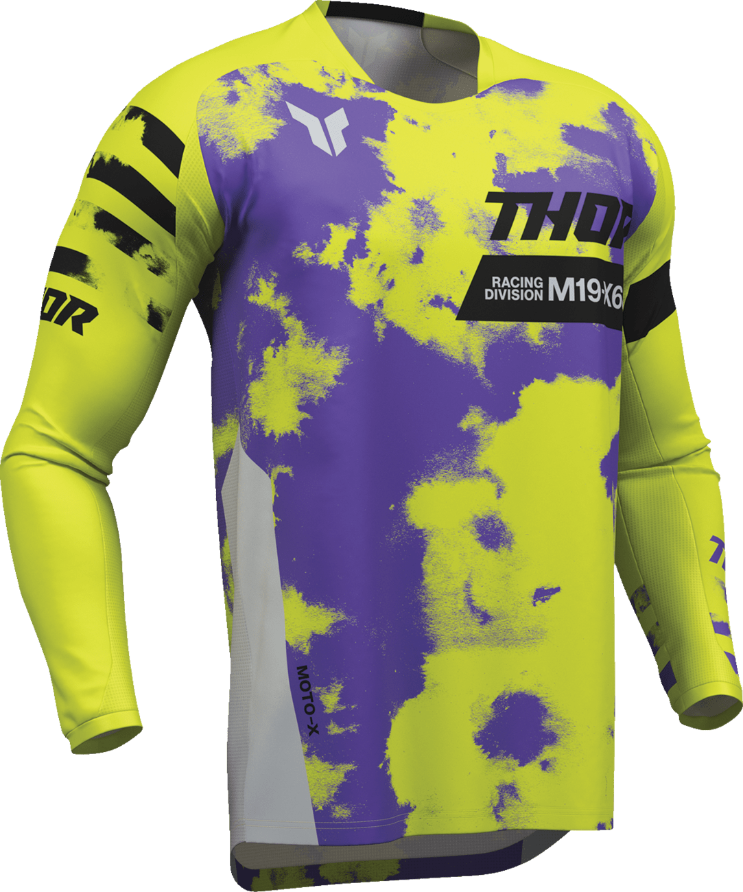 THOR Launchmode Bleach Jersey Gray/Acid - Medium by THOR, Part Number 2910-8401 - Kelly Motorsports