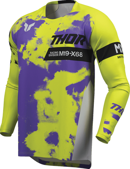 THOR Launchmode Bleach Jersey - Gray/Acid, XL - 2910-8403 - Kelly Motorsports