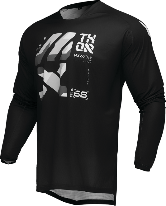 THOR Launchmode Brave Jersey - Black/Gray - Medium by THOR, Part Number 2910-8220 - Kelly Motorsports