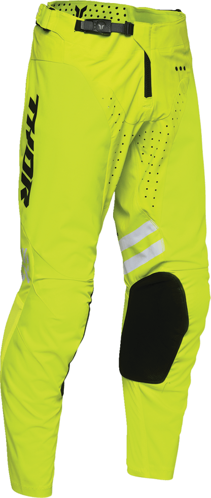 THOR Launchmode Dozer Pants - Acid/Black, US 30 - Durable Motorcycle Riding Trousers with Mesh Ventilation and Adjustable Waist Fit - Kelly Motorsports