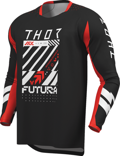 THOR Launchmode Futura Jersey 2XL by THOR, Part Number 2910-8416 - Black/Red - Kelly Motorsports