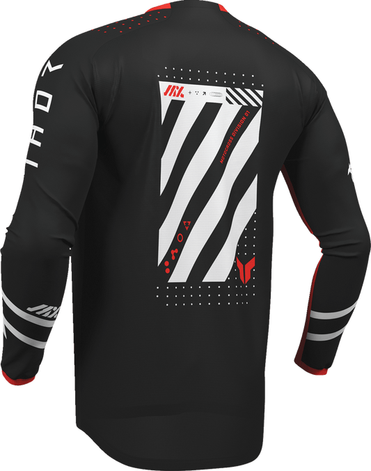 THOR Launchmode Futura Jersey Black/Red - Large by THOR, Part Number 2910-8414 - Kelly Motorsports