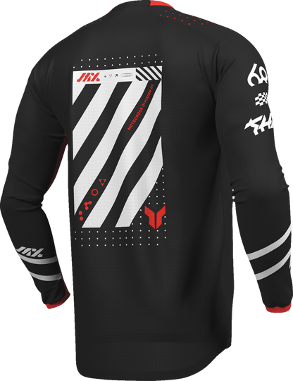 THOR Launchmode Futura Jersey Black/Red Medium - 2910-8413 - Kelly Motorsports