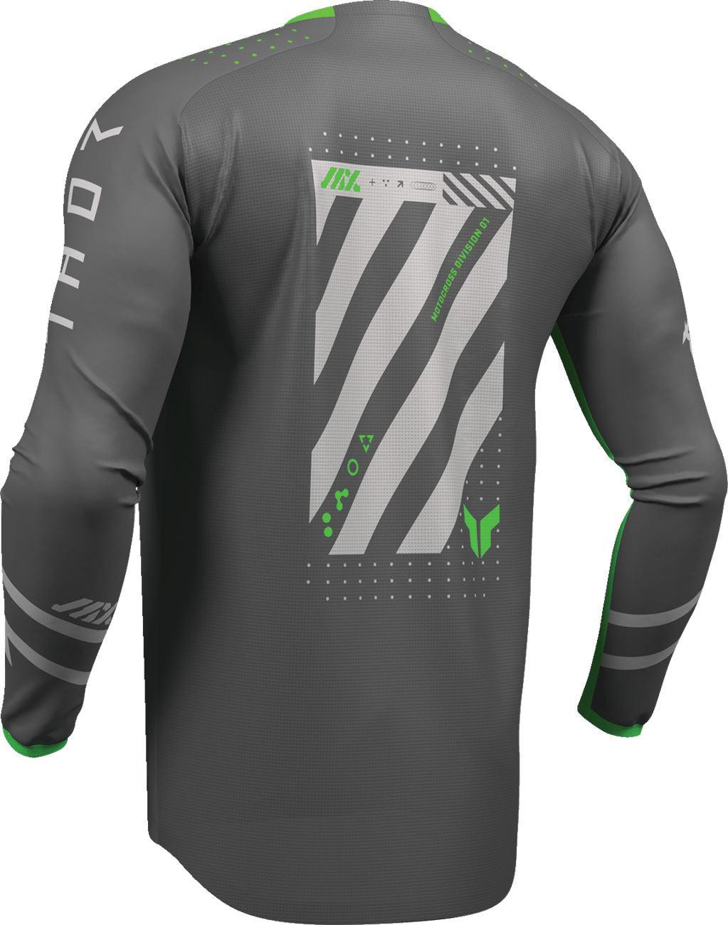 THOR Launchmode Futura Jersey - Charcoal and Green, Large - Part Number 2910-8420 - Kelly Motorsports
