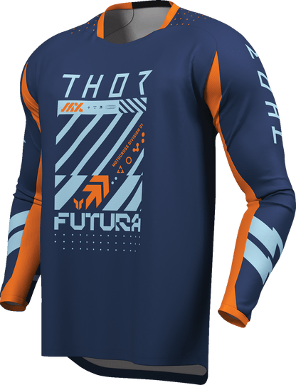 THOR Launchmode Futura Jersey Navy/Orange Small - Part Number 2910-8424 - Kelly Motorsports