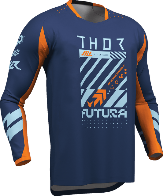 THOR Launchmode Futura Jersey - Navy/Orange - XL - Kelly Motorsports