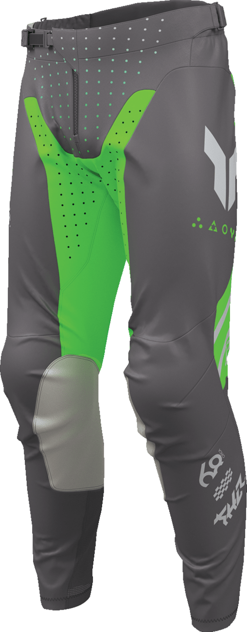 THOR Launchmode Futura Pants Charcoal/Green US 44 - Part Number 2901-12311 - Kelly Motorsports