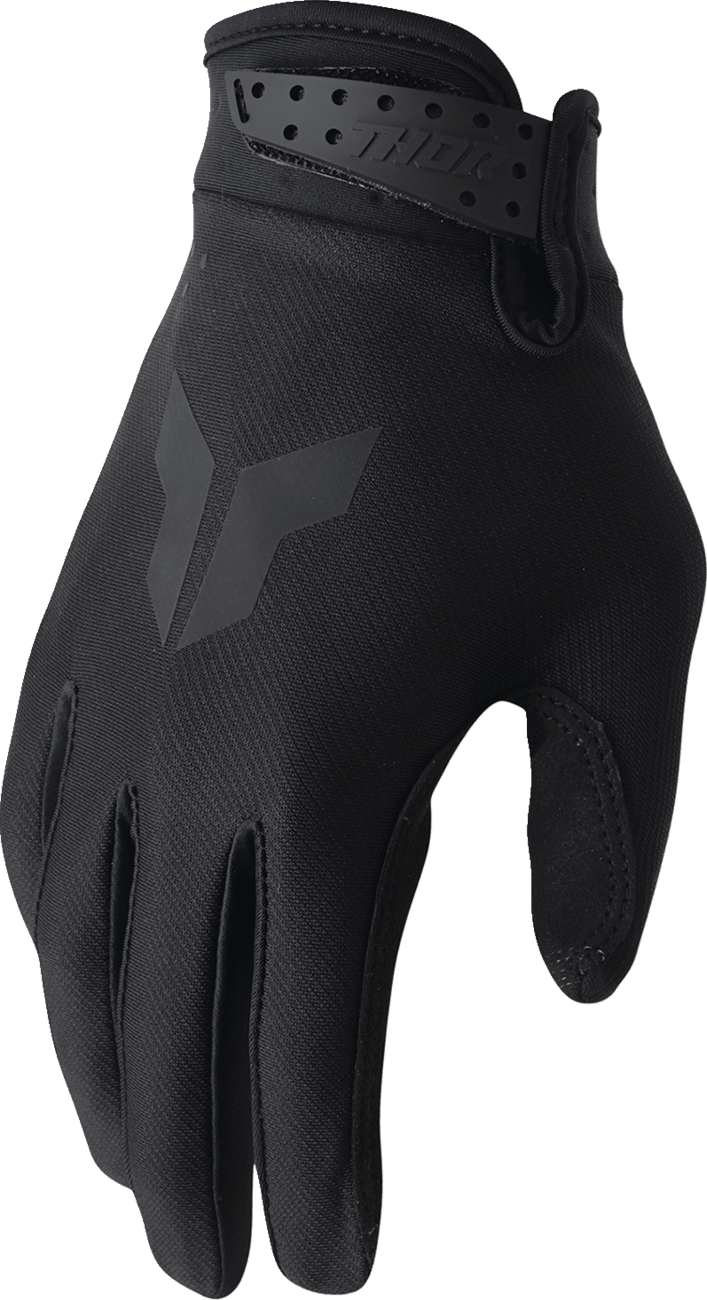 THOR Launchmode Gloves Black XS with Soft Clarino Palm and Touchscreen Compatibility - Kelly Motorsports