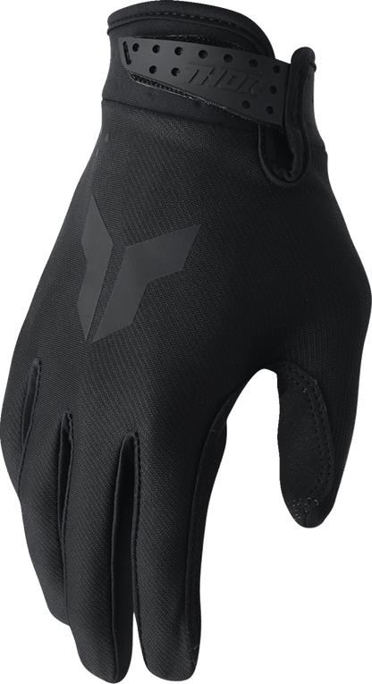 THOR Launchmode Gloves Black XS with Soft Clarino Palm and Touchscreen Compatibility - Kelly Motorsports