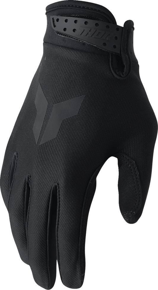 THOR Launchmode Gloves Black XS with Soft Clarino Palm and Touchscreen Compatibility - Kelly Motorsports