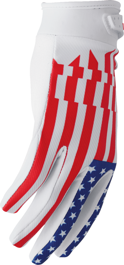 THOR Launchmode Gloves Patriot XS - Comfortable Soft Clarino® Palm and Advanced Features - Kelly Motorsports