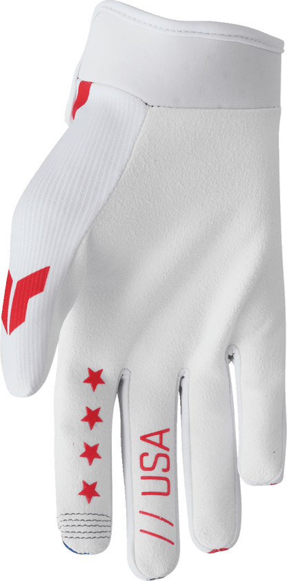 THOR Launchmode Gloves Patriot XS - Comfortable Soft Clarino® Palm and Advanced Features - Kelly Motorsports