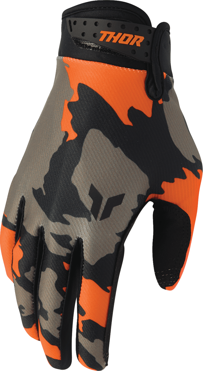 THOR Launchmode Hunter Gloves - Orange/Black, Medium - Part No. 3330-8523 - Kelly Motorsports