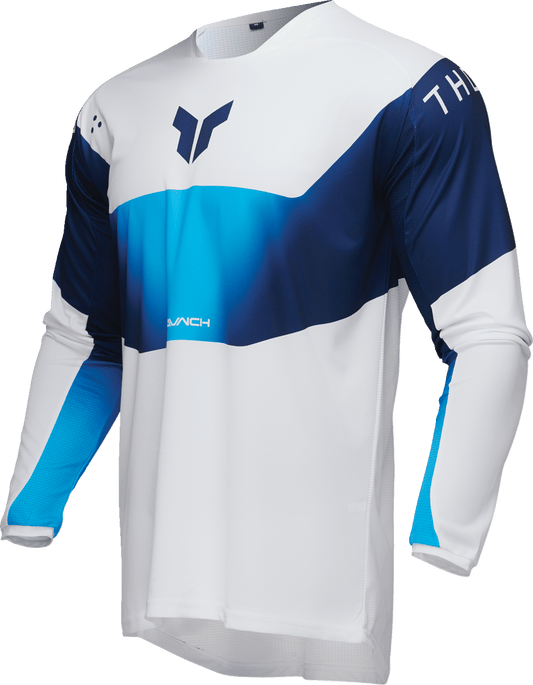 THOR Launchmode Storm Jersey - White - Large (Part Number 2910-8233) - Kelly Motorsports