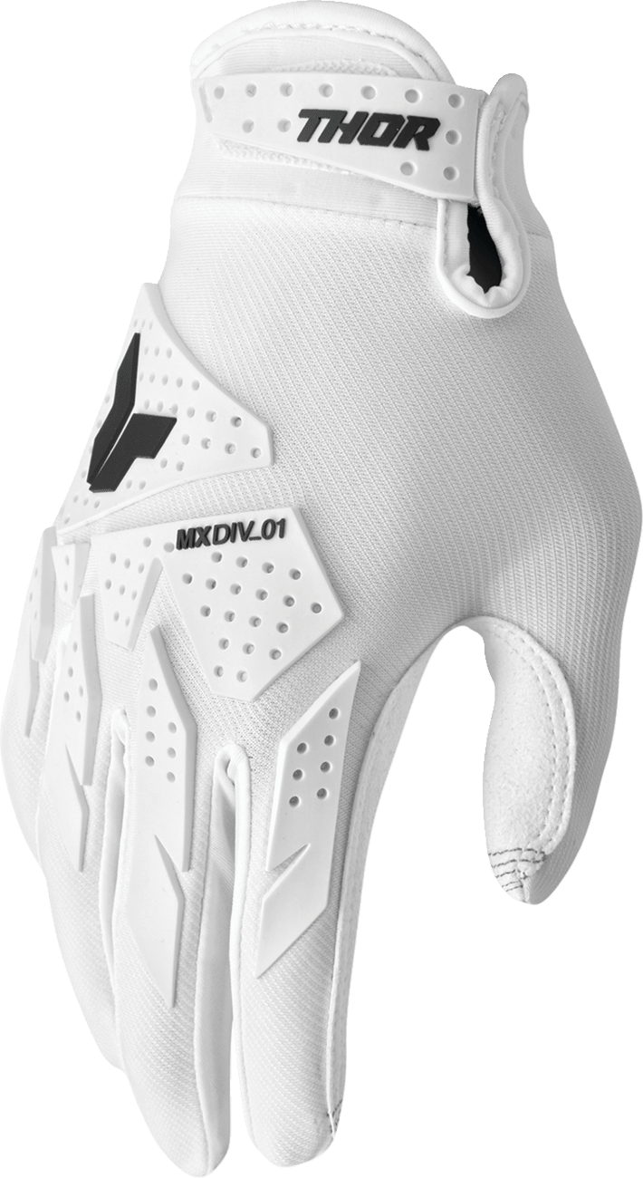 THOR Launchmode XP Gloves Large 3330-8157 - White Motorcycle Riding Gloves - Kelly Motorsports