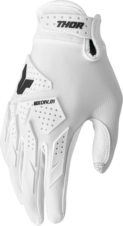 THOR Launchmode XP Gloves Large 3330-8157 - White Motorcycle Riding Gloves - Kelly Motorsports