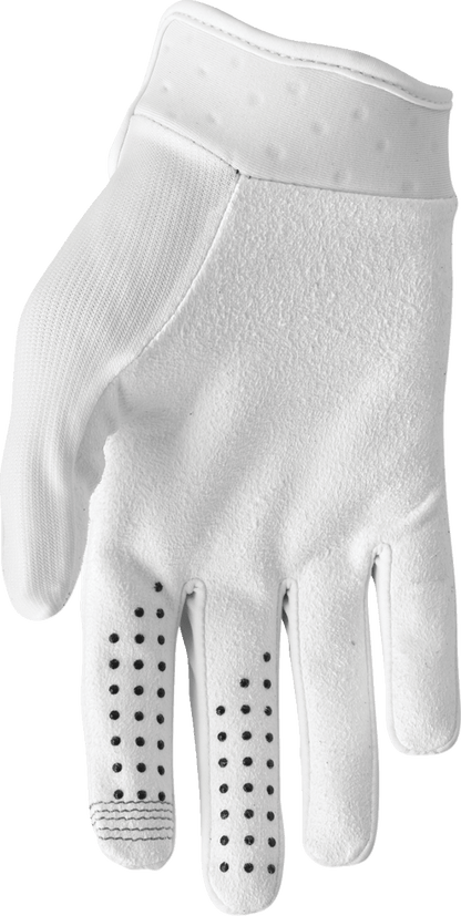 THOR Launchmode XP Gloves White XL - Durable Polyester Hand with TPR Finger Coverage and Clarino Palm - Kelly Motorsports