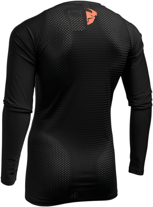 THOR Long Sleeve Compression Shirt - Black, Part Number 2940-0388, Size L/XL - Kelly Motorsports