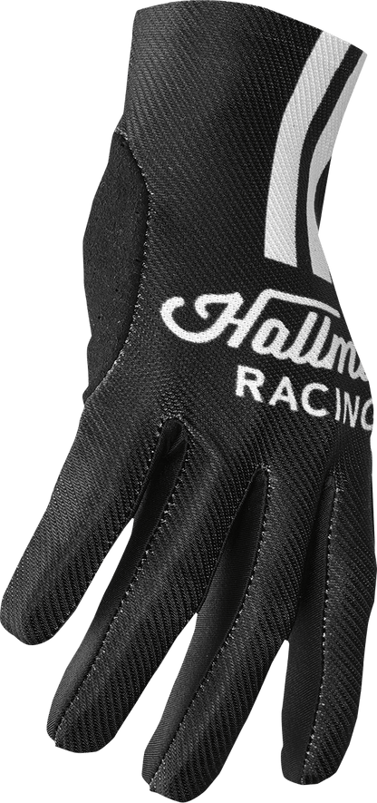 THOR Mainstay Gloves Roosted 2XL - Black and White - Durable Motorcycle Riding Gloves with Perforated Clarino® Palm - Kelly Motorsports
