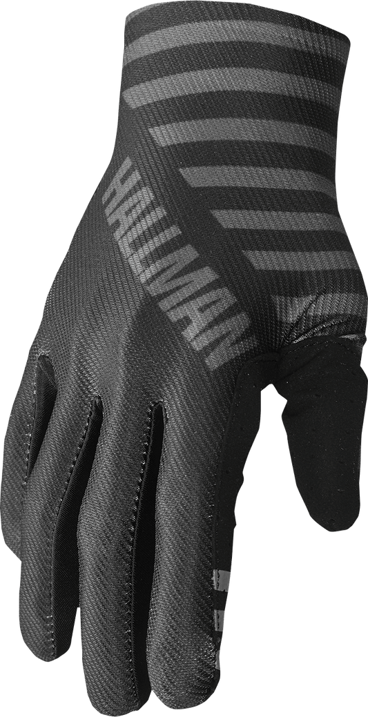THOR Mainstay Slice Gloves - Charcoal/Black, XL – Lightweight Motorcycle Riding Gloves - Kelly Motorsports