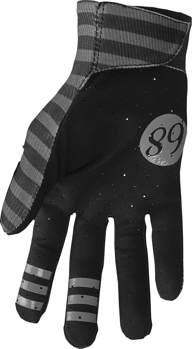 THOR Mainstay Slice Gloves - Charcoal/Black, XL – Lightweight Motorcycle Riding Gloves - Kelly Motorsports