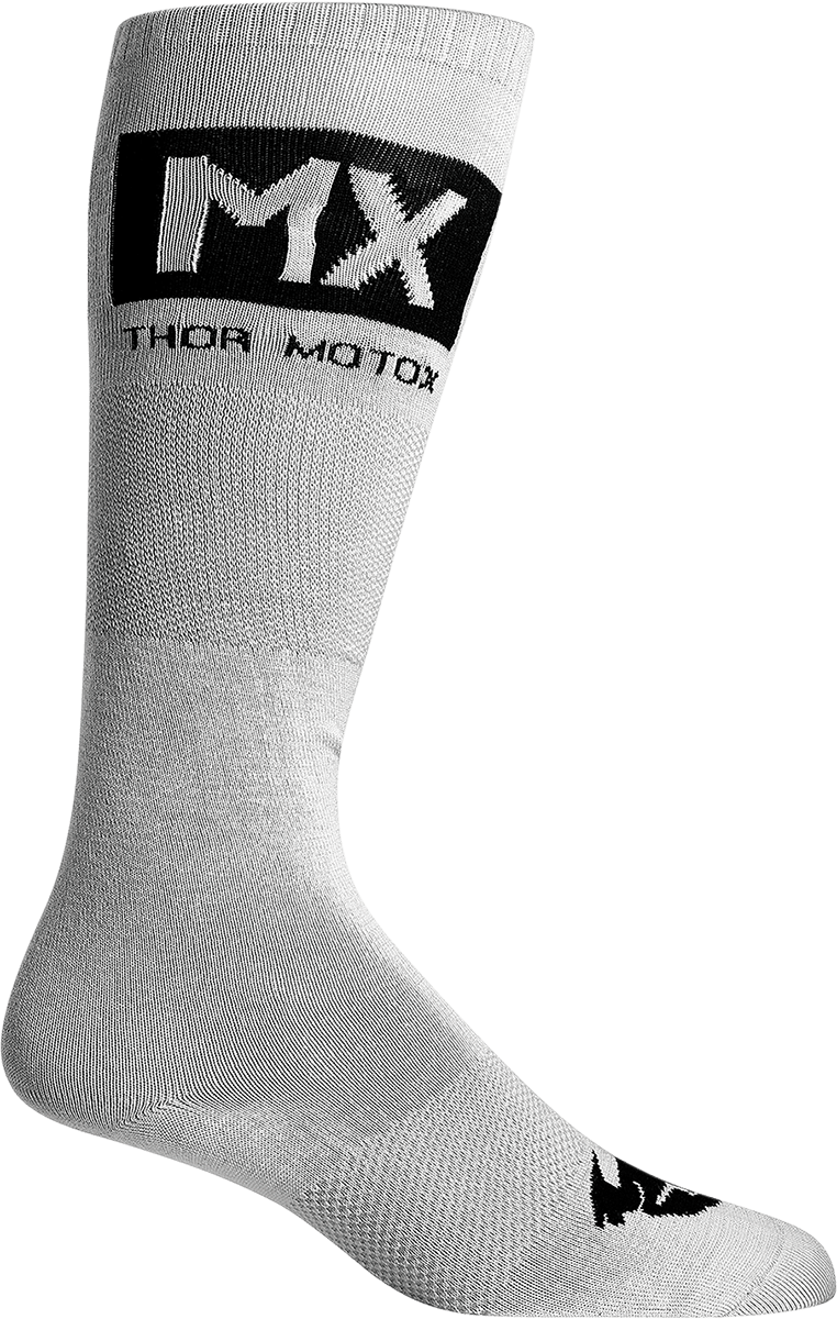 THOR MX Cool Socks Size 10-13 - Gray/Black - Part Number 3431-0668 - Kelly Motorsports