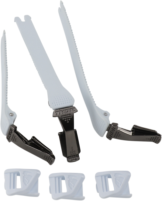 THOR Radial Strap Kit - Left - White (Part No. 3430 - 0886) - Kelly Motorsports