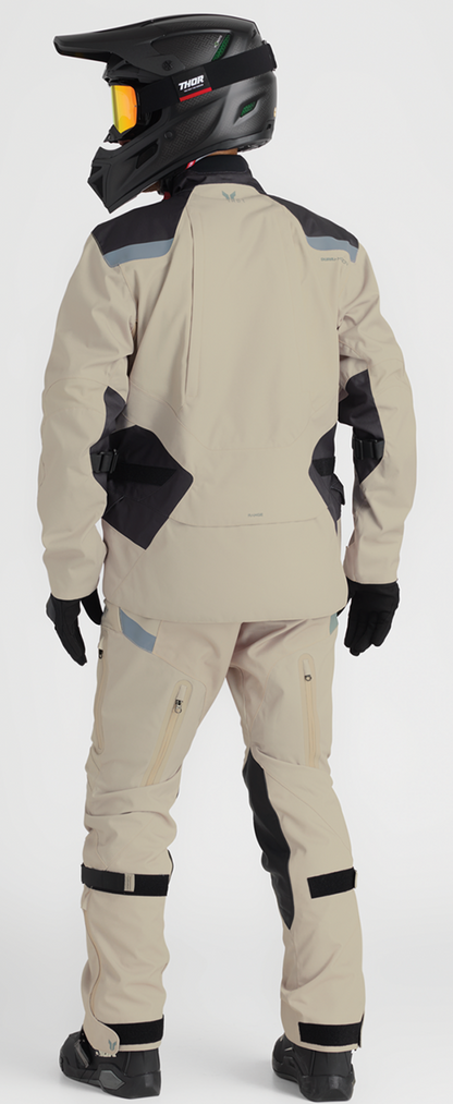 THOR Range Jacket - Sand 2XL - Waterproof and Breathable Motorcycle Outerwear with RHEON™ Back and Ventilation System - Kelly Motorsports
