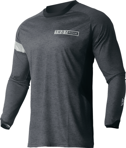 THOR Range Jersey 2XL - Black and Heather Gray with Performance Features - Kelly Motorsports