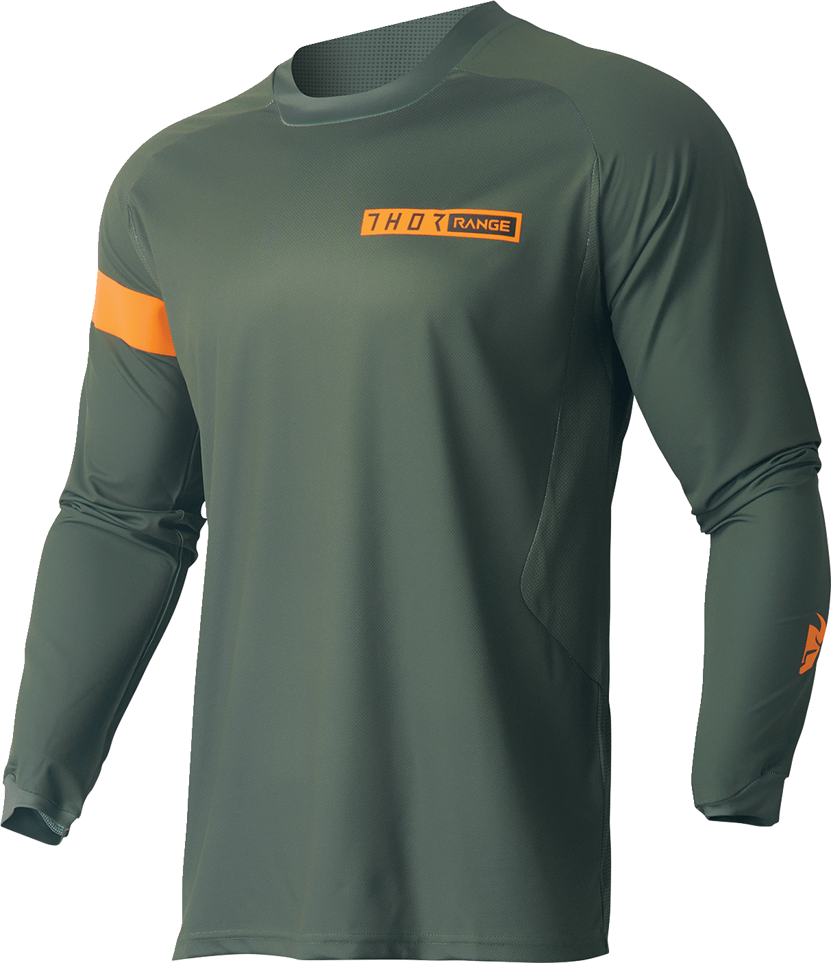 THOR Range Jersey - Army Green/Orange, Medium - Part Number 2910-7483 - Kelly Motorsports