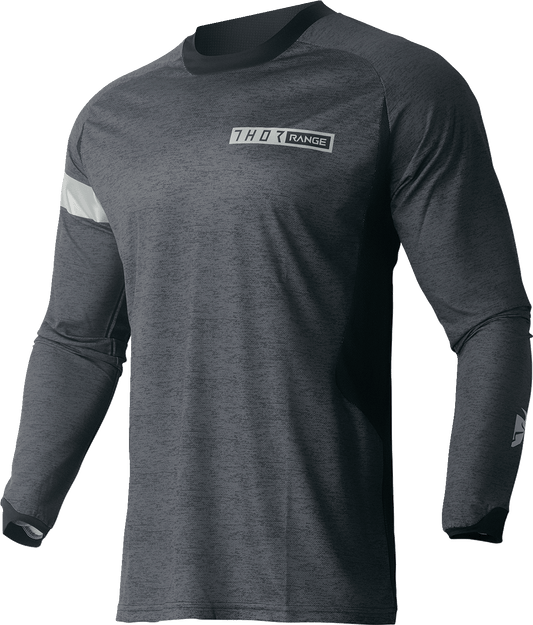 THOR Range Jersey Black/Heather Gray Large - Model 2910-7478 - Kelly Motorsports