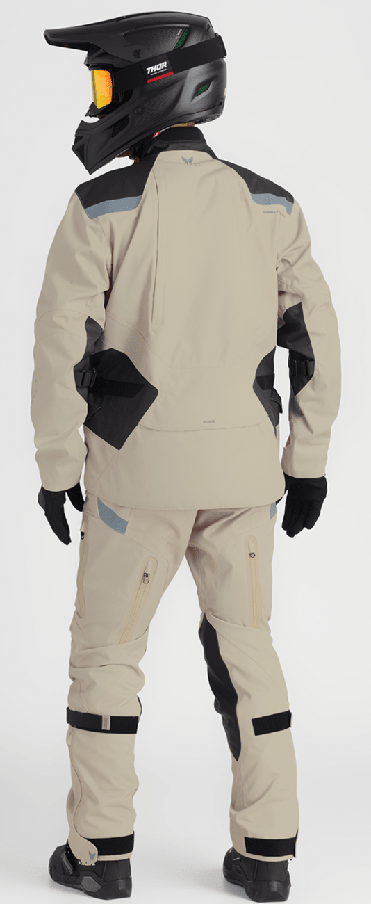 THOR Range Pants - Sand US 28 with Vented Knee and Hip Pads - Waterproof and Breathable Motorcycle Gear - Kelly Motorsports
