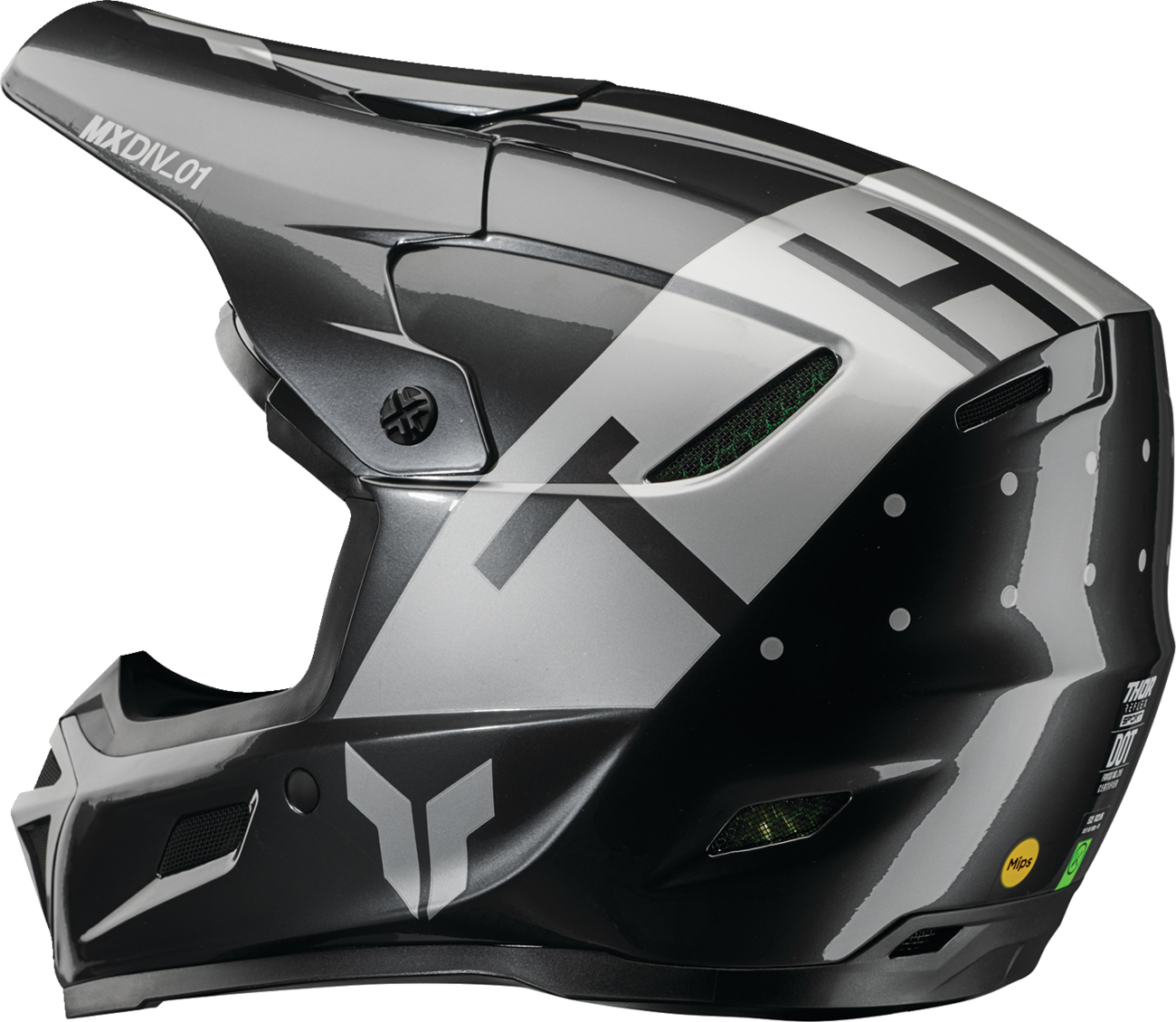 THOR Reflex Sport Helmet Rogue MIPS® Charcoal/Silver Small - Part 0110 - 8794 - Kelly Motorsports