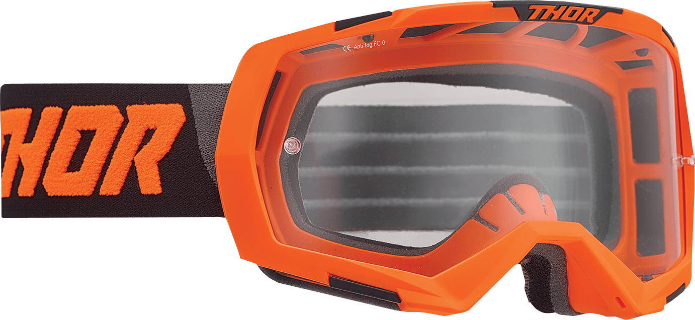 THOR Regiment Goggle Flo Orange/Black with Clear Lens – Part Number 2601-2802 - Kelly Motorsports