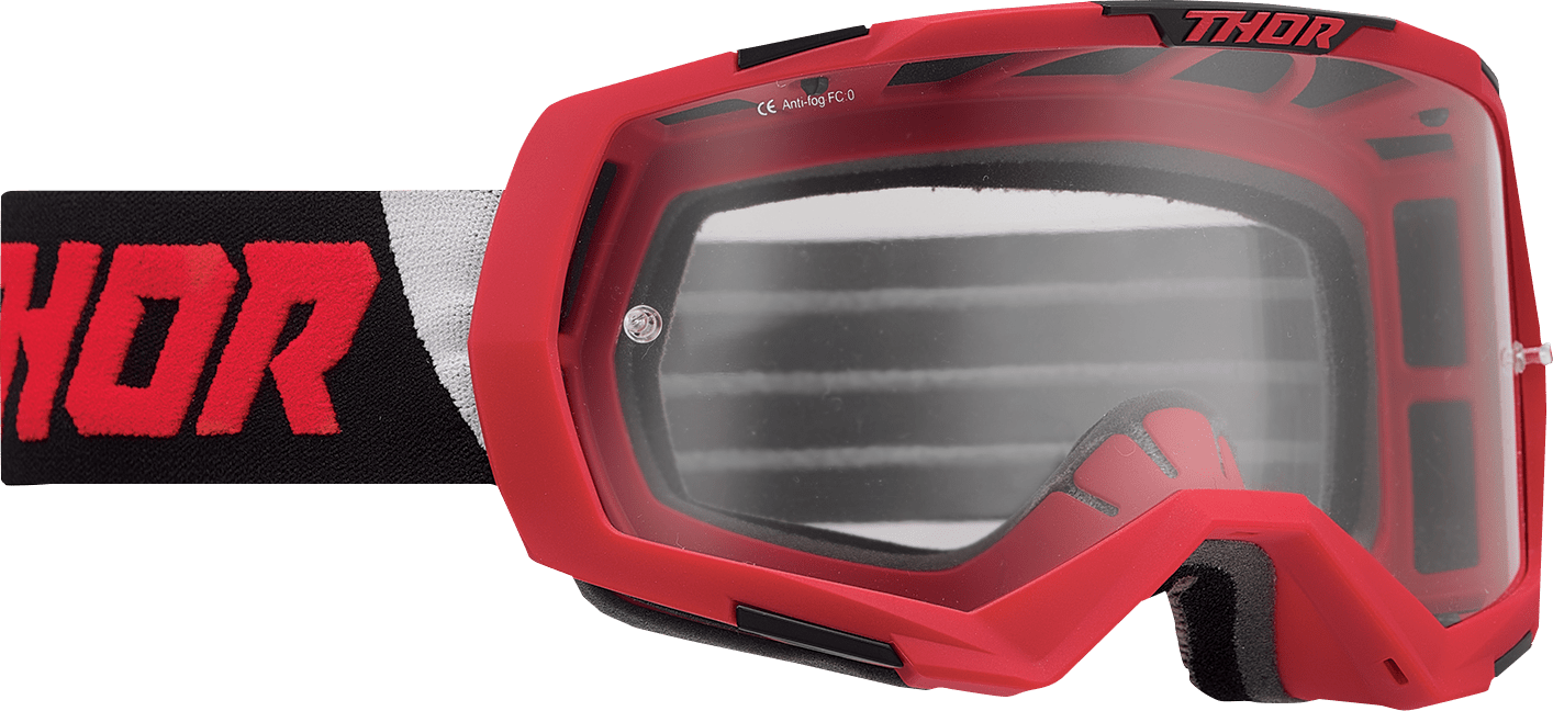 THOR Regiment Goggle - Red/Black with Clear Lens | Part No. 2601-2800 - Kelly Motorsports