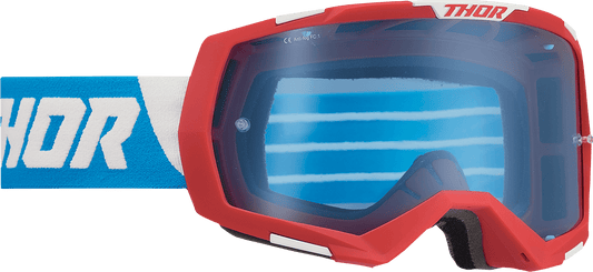 THOR Regiment Goggle with Blue Lens - Red/White/Blue - Part No. 2601-2967 - Kelly Motorsports