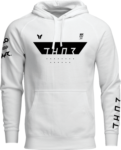 THOR Rogue Pullover Hoodie 2XL - White with Screen Printed Graphics - Part Number 3050-7038 - Kelly Motorsports