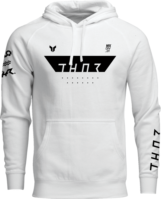 THOR Rogue Pullover Hoodie 2XL - White with Screen Printed Graphics - Part Number 3050-7038 - Kelly Motorsports
