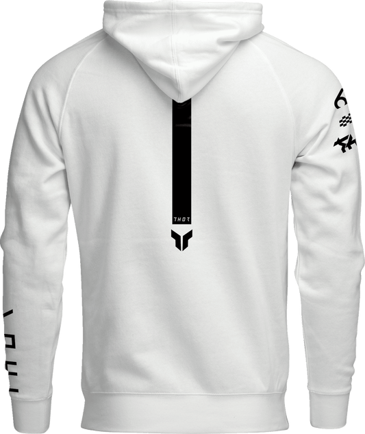 THOR Rogue Pullover Hoodie 2XL - White with Screen Printed Graphics - Part Number 3050-7038 - Kelly Motorsports
