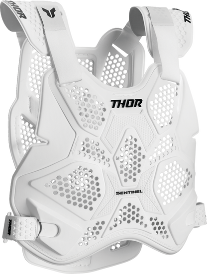 THOR Sentinel LTD Guard White - XS/S | Lightweight Motorcycle Chest Protector with Custom Fit Features - Kelly Motorsports