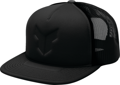 THOR Shadow Hat - Black, Five Panel Trucker Cap with Stamped Icon Design - Kelly Motorsports
