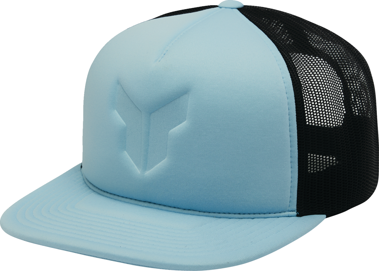 THOR Shadow Hat - Light Blue Five Panel Trucker Hat with Stamped Icon, Part Number 2501 - 4297 - Kelly Motorsports